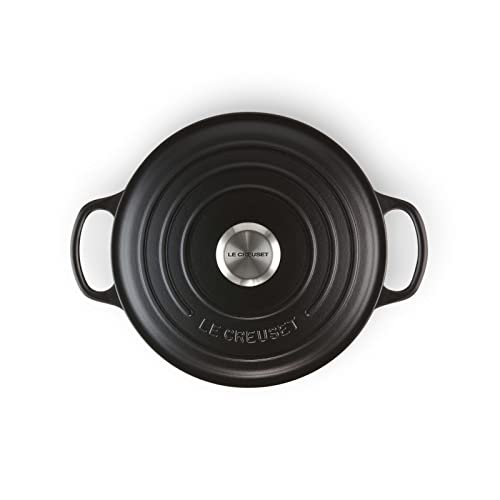 Le Creuset Cocotte Evolution de hierro fundido con tapa, Ø 26 cm, Redonda, Todas las fuentes de calor incl. inducción, 5.3 l, Negro mate