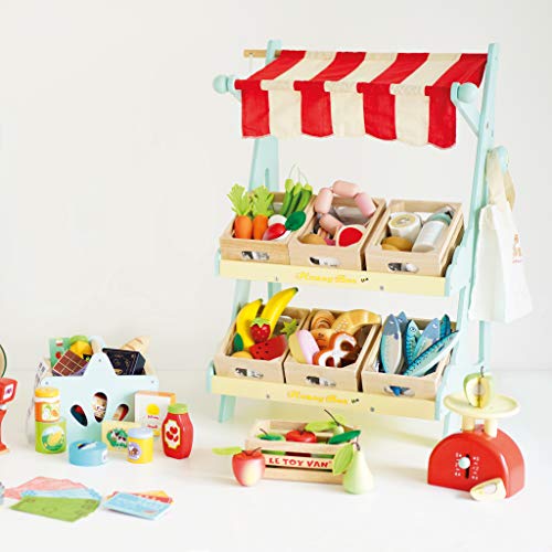 Le Toy Van - Caja de Madera de la Carne del Mercado de la Abeja | Supermercado Pretend Play Shop Food, TV189