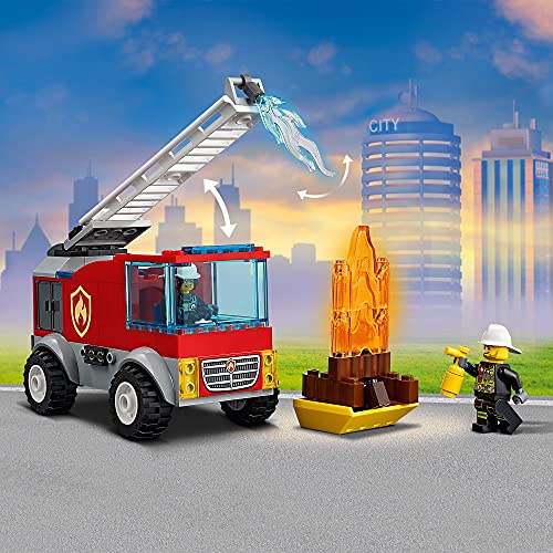 LEGO 60280 City Bomberos, Camión de Bomberos Juguete con Escalera y Mini Figura de Bombero, Idea de Regalo para Niños y Niñas 4 Años