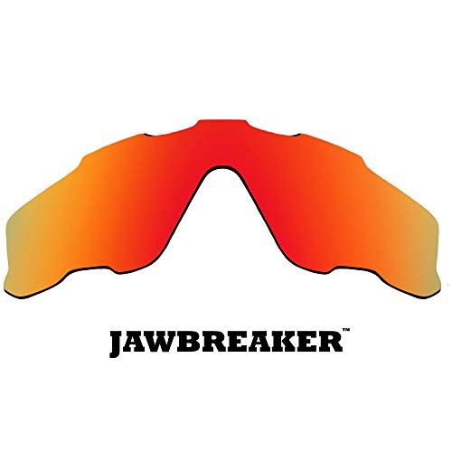 Lentes de repuesto compatibles con OAKLEY JAWBREAKER No Polarizado Rojo Mirror