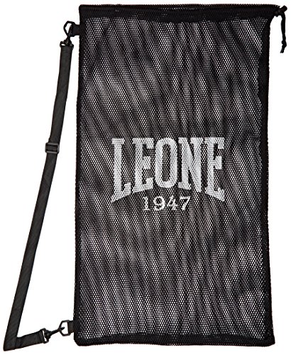LEONE 1947 Mesh Bag - Bolsa de deporte, color negro, talla única