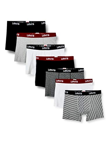 Levi's Black Friday Men's Boxer Briefs Multipack (7 Pack), negro, blanco, L para Hombre