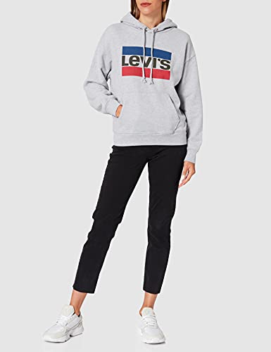 Levi's Sudadera con Capucha Graphic Standard, Sportswear 2.2 Starstruck Heather Grey, S para Mujer