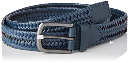 Levi's Woven Leather Stretch Belt Cinturón, Azul, 90 cm para Hombre