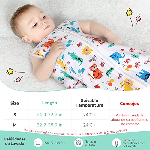 Lictin Saco de Dormir Bebés -0.5TOG Saco de Dormir Bebé Verano Saco de Dormir Bebé de Algodón Ajustable Unisex para Bebé de 18-36 Meses de 83-99 cm
