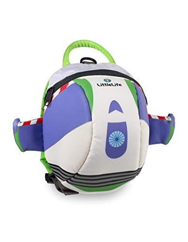 LittleLife Buzz Lightyear Disney Toddler Backpack Mochila con riendas de Seguridad, Infantil, Blanco, Talla única