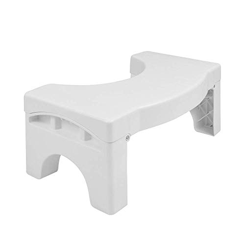 LOMOS Taburete Plegable para baño Vital en Blanco (41x22x17 cm)
