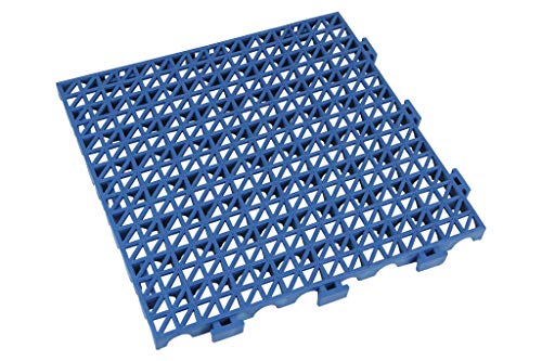 Loseta Alveolada | Set de 4 Unidades | Color Azul | Material PVC | Medidas 33 x 33 x 2 cm | De fácil montaje y anclaje perfecto