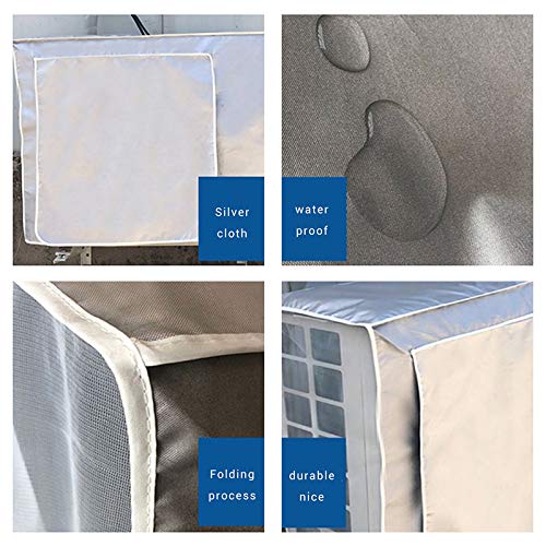 Macabolo - Cubierta para aire acondicionado, antipolvo, antinieve, impermeable, para exterior, tela Oxford