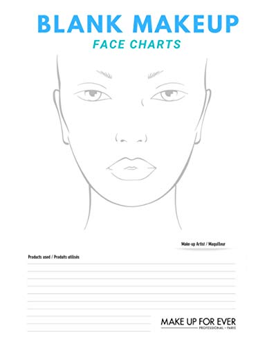 Makeup face chart: ( Blank Makeup Face Chart ) Standard - 40 pages