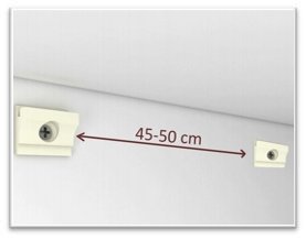 MARCS ARIAS SL Pack Basic RM de 6 Metros Guías de Aluminio (Blanco ) con 6 colgadores Nylon para Colgar Cuadros… (Blanco)