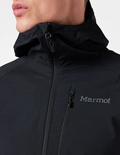 Marmot ROM Jacket Chaqueta Softshell, Chaqueta Outdoor, Anorak, Repelente Al Agua, Transpirable, Hombre, Black, L