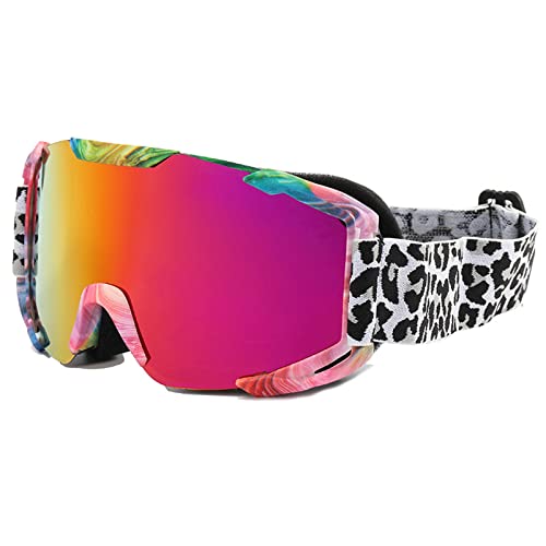 Máscara Gafas Esqui ,Gafas de Esquí,Snowboard Nieve Espejo para Hombre Mujer Adultos Juventud Jóvenes Chicos Chicas Anti Niebla Gafas de Esquiar OTG Protección UV Magnéticos Esférica Lentes
