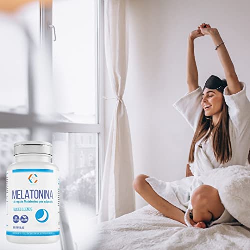 Melatonina – Valeriana – Tila – Pasiflora - Para conciliar el sueño | Conciliación Rápida del Sueño Con Efecto Duradero | Más Energía durante el Día| 100% Natural | 90 Cápsulas