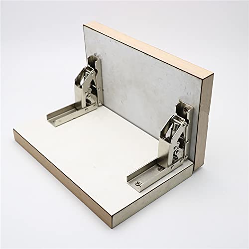 MENGON 2 piezas de bisagras para estantes plegables 90 grados 180 grados soportes para estantes plegables bisagras acero accesorios muebles para el hogar para gabinetes cocina