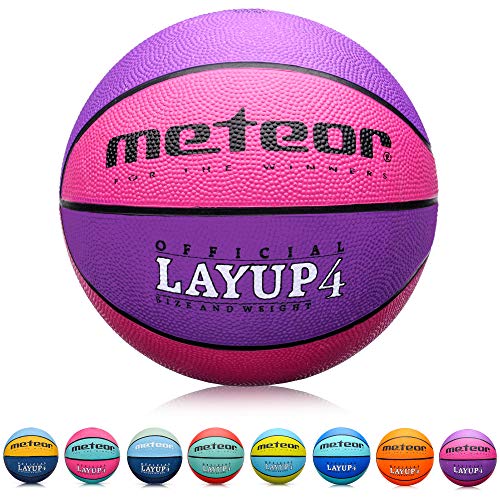 meteor Balón Baloncesto Talla 4 Pelota Basketball Bebe Ball - para niños y jouvenes para Entrenar y Jugar - Talla 4 Layup