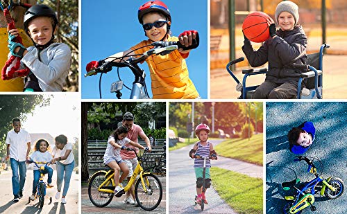 meteor Guantes de Ciclismo niñas y niños - Guantes Bicicleta para Infantil MTB BMX Carretera Montaña sin Dedos - con una Almohadilla de Gel (M ~7-7,5cm, Auto)