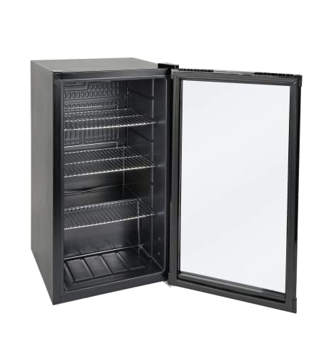 METRO Professional Mini frigorífico con puerta de vidrio GPC1088, 88 L, negro