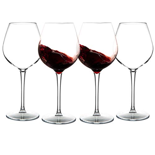 MICHLEY Irrompible Copas de Vino Tinto, 100% Tritan-plástico Copas Vino Cristal,475 ML BPA y EA Gratis Vaso de Vino