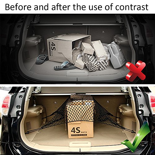 MICTUNING - Red de carga para maletero o techo de coche – Malla elástica con ajuste universal para camionetas todoterreno, pickups o minifurgonetas