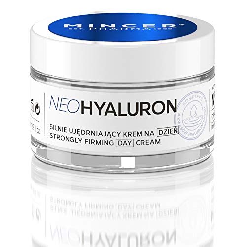 Mincer Pharma Neo Hyaluron Crema facial de día SPF 10 para pieles maduras deshidratadas, Fuertemente reafirmante, Hidratante, Calmante, con Ácido Hialurónico, 50 ml