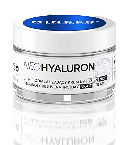Mincer Pharma Neo Hyaluron Crema facial de día y noche para pieles maduras deshidratadas, fuertemente rejuvenecedora, hidratante, con ácido hialurónico, 50 ml