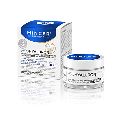Mincer Pharma Neo Hyaluron Crema facial de día y noche para pieles maduras deshidratadas, fuertemente rejuvenecedora, hidratante, con ácido hialurónico, 50 ml