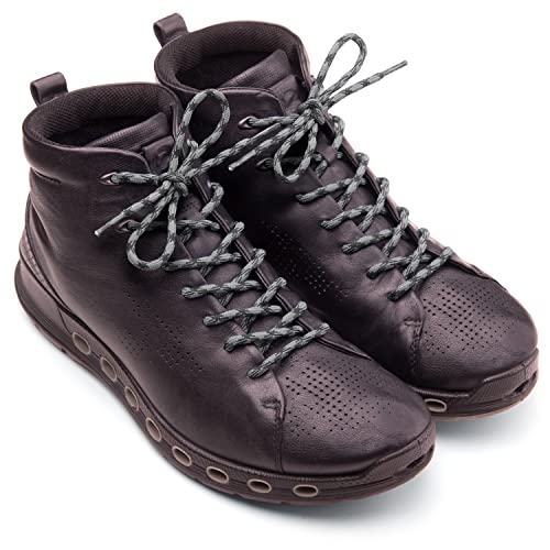 Miscly Cordones Redondos de Botas [3 Pares] Antideslizantes y con Forma Entrelazada, Cordones Resistentes Ideales para Botas, Botas de Trabajo y Zapatos de Senderismo (160cm, Gris/Negro)