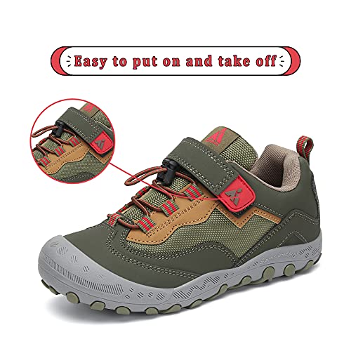 Mishansha Calzado Deportivo para Niños Ligeras Casual Zapatos de Correr Niña Zapatillas de Senderismo Antideslizante Outdoor Sneakers, Pino Verde, 29 EU