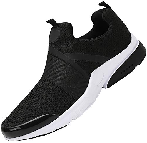 Mishansha Zapatos de Running para Hombre Mujer Comodos Respirable Caminar Fitness Zapatillas Unisexo Adulto Antideslizantes Bajo Superior Sneakers Ultraligero Zapato Casuales, Negro 41