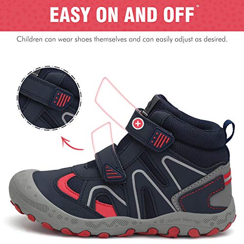 Mishansha Zapatos de Senderismo para Niños Zapatillas de Trekking Niña Antideslizante Exterior Botas de Montaña Ligero, Vaquero Azul, 36 EU