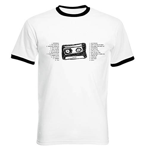 Mixtape - Camiseta de arte pop con texto en inglés "Don't Look Back in Anger Blanco blanco X-Large