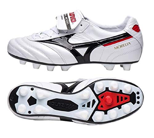 Mizuno Morelia II - Zapatillas profesionales de fútbol - Color blanco - Talla europea 46 - 30 - UK 11