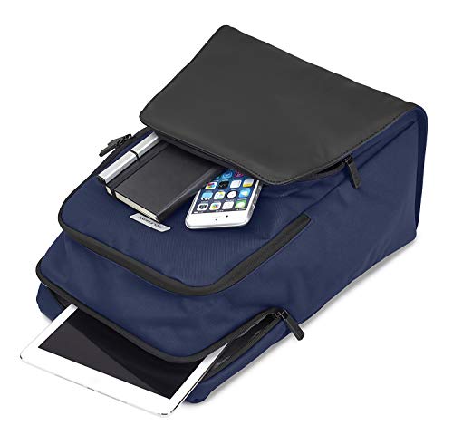 Moleskine City Travel - Mochila para ordenador de 13 pulgadas y tablet con respaldo transpirable, azul zafiro, mediana 28 x 17 x 37 cm