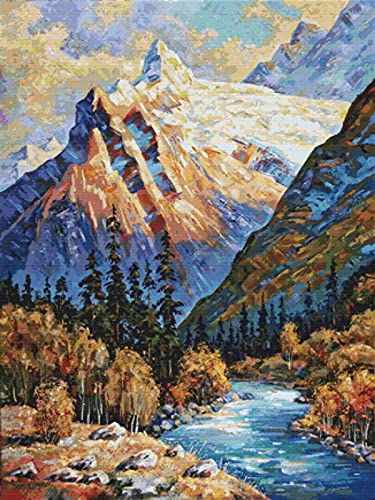 Movas Sanat Rompecabezas de mosaico de pintura de diamantes en las montañas del Cáucaso 42 x 57 cm E2020163