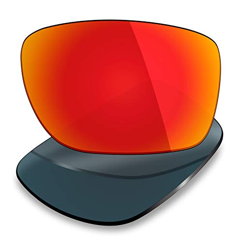 Mryok 4 pares de lentes polarizadas de repuesto para gafas de sol Oakley Turbine – negro/rojo fuego/azul hielo/verde esmeralda