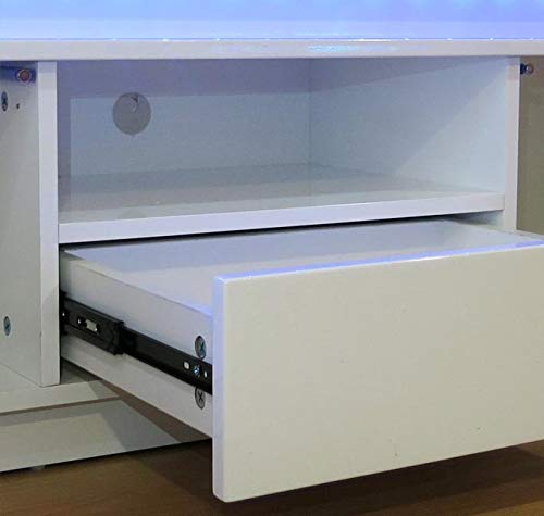 Mueble TV Modelo Persis (130cm) Blanco – Todo el Mueble PVC Alto Brillo