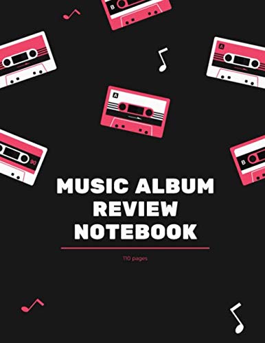 Music album review notebook: 110 pages - Diary for musician & music lovers - 21 cm x 29,7 cm/A4