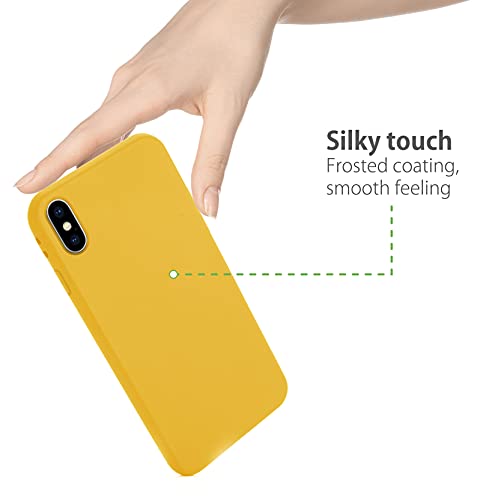 MyGadget Funda para Apple iPhone X/XS en Silicona TPU - Carcasa Slim & Flexible - Case Resistente Antigolpes y Anti choques - Ultra Protectora - Amarillo
