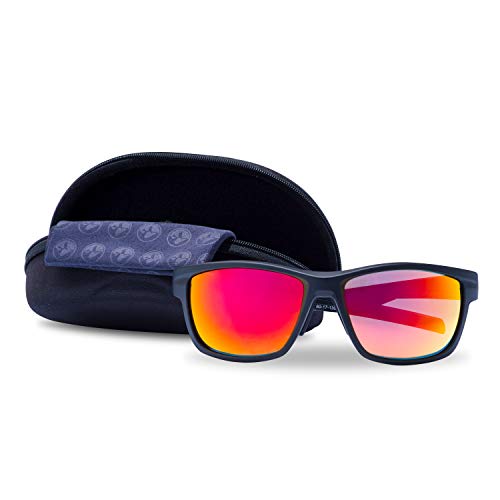 NAKED Optics Sports Rush - Gafas de sol deportivas (marco completo), color negro y rojo