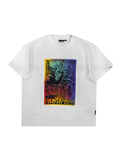 Napapjiri S-INARI SS Camiseta, Bright White, Small para Hombre