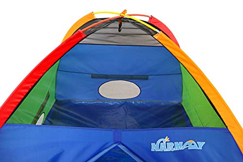 NARMAY Play Tent Easy Fun - Tienda de campaña para niños para interiores y exteriores, 152,4 x 152,4 x 111,8 cm