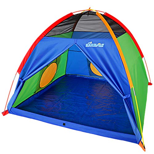 NARMAY Play Tent Easy Fun - Tienda de campaña para niños para interiores y exteriores, 152,4 x 152,4 x 111,8 cm
