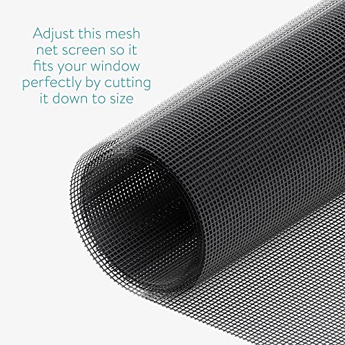 Navaris Mosquitera magnética para ventana - Red de protección antimosquitos para marco de ventanas - Malla flexible con imanes - Reja 220 x 150 CM