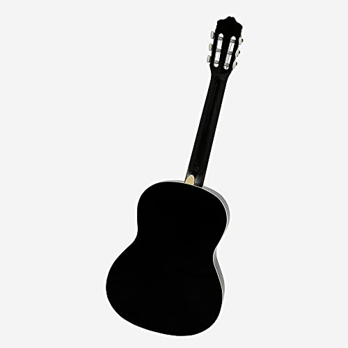 NAVARRA NV14 guitarra clásica 3/4 negro, bolsa/Gig Bag, 2 púas