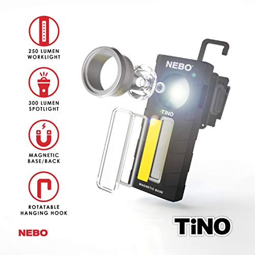 NEBO Tino, Unisex, Negro, 110mm x 40mm