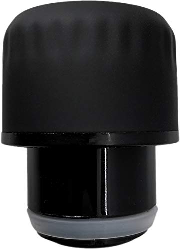NERTHUS 628 FIH-Tapon Color Negro, Acero Inoxidable 18/8, Compatible con Botellas de 350 ml y 500 ml