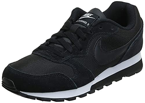 Nike Md Runner 2 - Zapatillas De Correr Mujer, Negro (Black / Black-White), 36.5 EU, Par