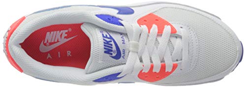 Nike W Air MAX 90, Zapatillas para Correr Mujer, White Racer Blue Flash Crimson, 38 EU