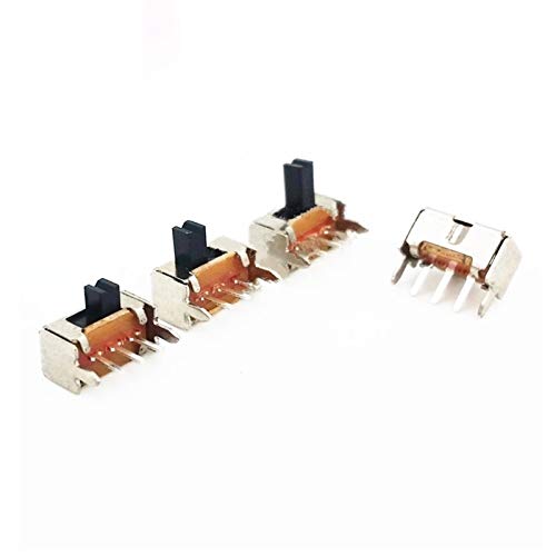 NLLeZ 20pcs Panel PCB 3 Pin 2 Posición 1P2T SPDT Mini Interruptor Deslizante Side Knob 0.5A 50V DC SK12D07-VG2 / 3/4/5/6 Khob Altura (Color : 7mm H)